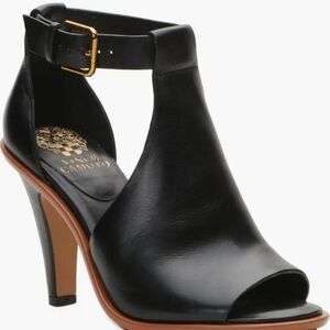 Vince Camuto Black Peep-Toe Heels